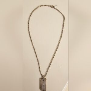 Tiffany & Co. Atlas Dog Tag Roman Numeral Necklace